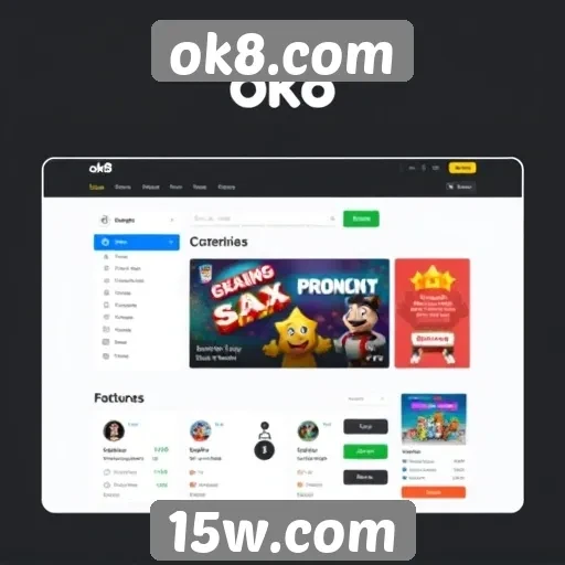 Análise da interface de usuário do ok8.com